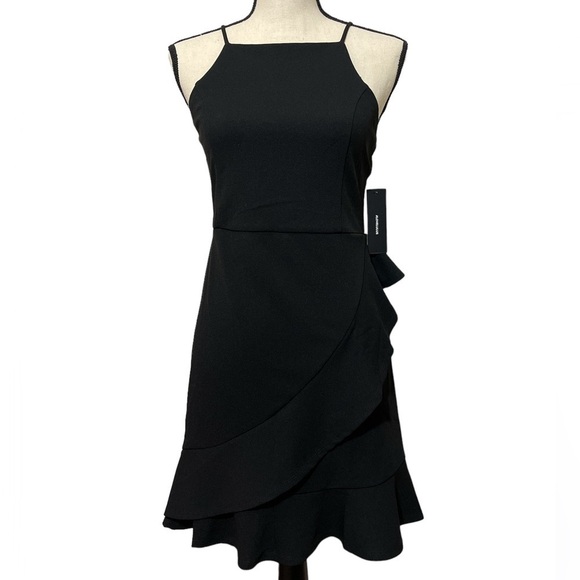 Lulus Great Things Ruffled Bodycon Dress BLACK Sz. Medium - Picture 7 of 15